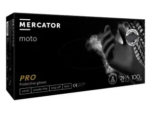 Guanti in nitrile nero Mercator moto taglia xxl 100pz.
