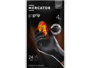Rękawice nitrylowe czarne mercator gogrip black 4 szt. rozmiar xl