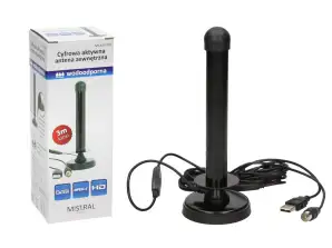 Mistral Mi ANT100 Super Sensitive Wasserdichte Aktive CAR DVB T TV-Antenne mit Magnetfuß