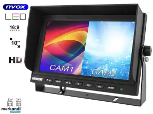 LCD Monitor 9 Zoll mit Unterstützung für 2 Kameras 4pin 12v 24v