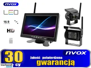 Auto LCD Monitor Set 7 Inch 12V 24V en 2 Draadloze Camera's
