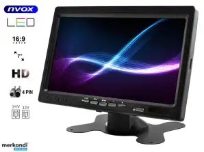 7-inch LCD Car Monitor with Support for 2 Cameras and Parking Sensors