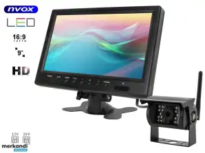 Automonitor LCD 9 Zoll 12/24V und Nachtsichtkamera