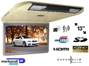 Aufhängbarer Auto-Monitor LCD 13 Zoll HDMI USB SD
