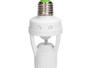 Сокет с датчиком движения. 360ст. IP20. резьба E27. 1x60W