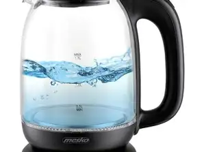 MS 1302 zwarte Glazen waterkoker 1,7 l