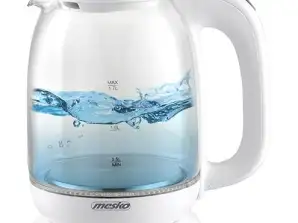 MS 1302 witte glazen waterkoker 1,7 l