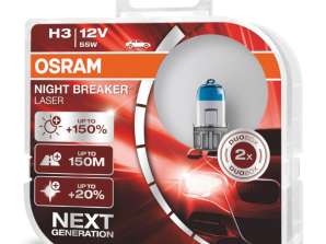 H3 12V 55W Night Breaker Laser 150 halogenpærer /2 stk.