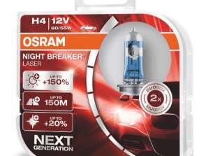 Halogenpærer Osram H4 12V 60/55W P43T Night Breaker Laser 150 /2 stk.