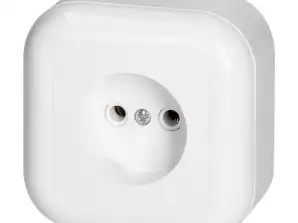 Розетка одиночная n/t 2p 16A. 250V. FAN. белая