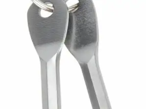 NZ4F Flat kryss skrutrekker nøkkelring sil
