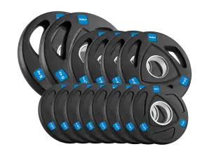 Cast iron Olympic rubberized weight set 30kg 8x1.25kg 4x2.5kg 2x5kg . hole 51mm . REBEL ACTIVE