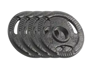 LEC RBA 2143 01.25 Olympic Cast Iron Weight Set 4x1.25kg. 51mm hole. plate with handles. REBEL ACTIVE