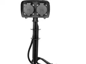 Садова розетка 2x2P Z schuko . IP44. 1.5m H07RN F 3x1.5mm?