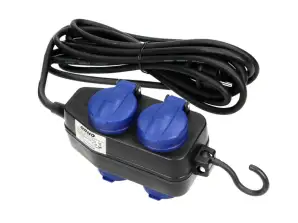 Рабочий удлинитель водонепроницаемый IP44 4 розетки 2 2 2P Z schuko IP44 резиновый кабель H05RR F 3x1 5 длина 5м