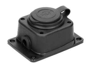 Разветвитель водо- и ударозащитный. IP44. 1 розетка 2P Z. 16A. 230V AC. резиновый. огнеупорный. версия Шуко