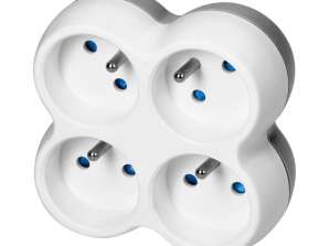 Verteiler 4x2P Z. weiß grau