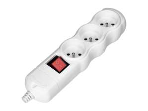 Multi-socket extension 3x2P Z with switch. white