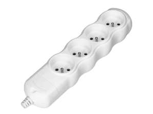 Mehrfachstecker 4x2P Z. weiß
