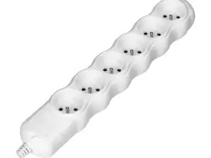 Verlängerungskabel 6x2P Z. weiß