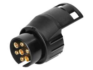 Adapter für Anhängersteckdose 7/13 polig. Kunststoff. 12/24V