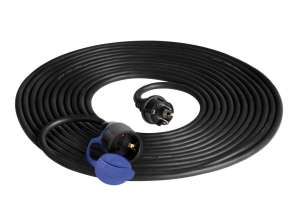 IP44 Spritzwassergeschütztes Werkstatt-Verlängerungskabel 1x2P mit 20m Gummi Öldichtes Kabel H07RN F 3x1 5mm? 230VAC/16A Schuko