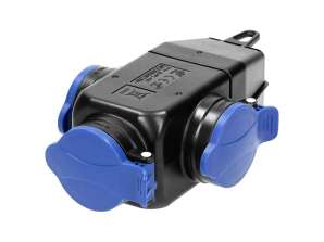 Влагозащищенный и ударопрочный разветвитель. IP44. 3 разъема 2P Z. 16A. 230V AC