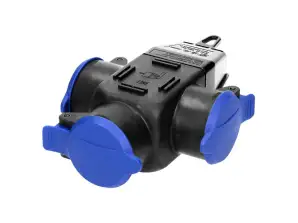 Влагозащищённый и ударопрочный разветвитель. IP44. 3 розетки 2P Z. 16A. 230V AC. версия шука