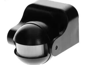 Bewegingssensor 180°.. verticale afstelling. IP44. 1200W. zwart