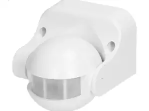 Bewegingssensor 180°.. verticale regeling. IP44. 1200W. wit