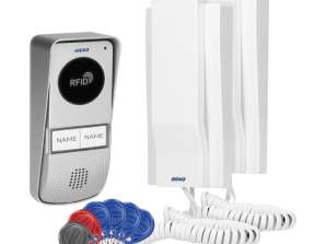 Two-Family Intercom Set with Keychain Reader. Surface Mount. MIZAR MULTI