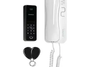 ERIN. kit de vidéophone unifamilial. 2 fils. clavier. RFID. blanc