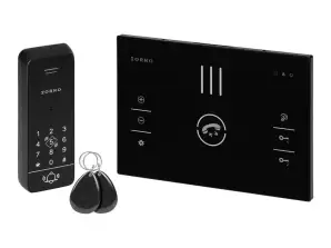 SANDI. Einfamiliensprechstelle Set. ohne Hörgerät 2-Draht. Tastatur. RFID. schwarz