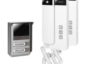 2-family intercom set. 2-wire. surface-mounted. SALEM MULTI