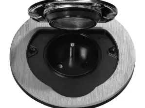 Hermetische runde Steckdose. IP55. gebürstetes Aluminium