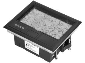 Gulvboks for modulære kontakter 4 x 45x45mm eller 8 x 22.5x45mm. lokk: eget materiale. svart