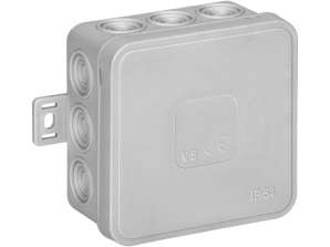 Gehäuse n/t CLICK. IP54. 12 Durchführungen. 75x75x41mm. grau