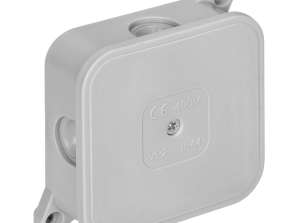 Коробка n/t ECO. IP44. 400V. 4 резинки для кабелей. 85x85x35мм. серая