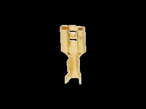 Niet-geïsoleerde connector. Maximale doorsnede 1mm? Breedte: 6,3mm. Blister van 10 stuks.