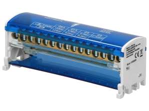 Bloco de distribuição 2 filas. 15 fios