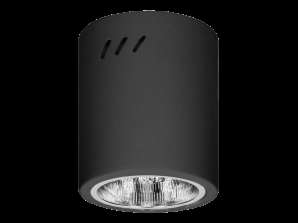 KORIN 10. downlight-tyyppinen valaisin. 60W. E27. teräs. musta