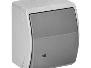 Переключатель крестовой AQUATIC. IP44. серо-графитовый