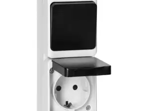 Single Pole Switch 2P Z Schuko AQUATIC MINI IP 54 black and white Socket