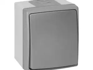 Single-Pole Switch AQUATIC PRO IP 55 Gray Graphite