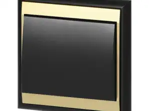 Treppe Schalter Luna. 10A. 250V. WP 5L. schwarz/gold