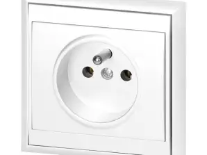 Einzelsteckdose p/t 2P Z Luna. 16A. 250V. PT 16L. weiß