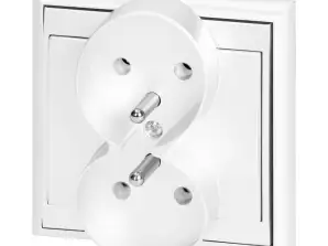Double socket 2x2P Z Luna. 16A. 250V. PT 6LR. white