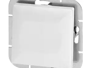 Однополюсний перемикач Pearl. 10A. 250V. WP 1P. білий