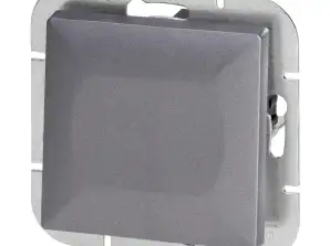 Gumb zvonca p/t Pearl. 10A. 250V. WP 6/7P. antracit