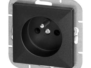 Tekli priz p/t 2P Z Pearl. 16A. 250V. PT 16P. siyah